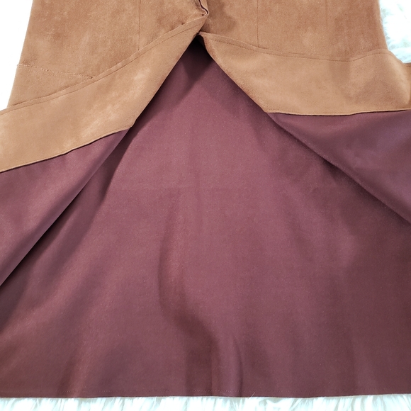 NWOT Anthropologie Solitaire Faux Suede Long Vest Single Button Size Medium - Picture 5 of 10